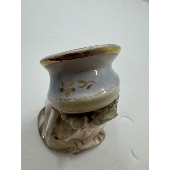 VTG Italian Bust glazed Madonna Virgin Mary Baby Jesus Italy 668 Statue Catholic - Picture 6 of 13